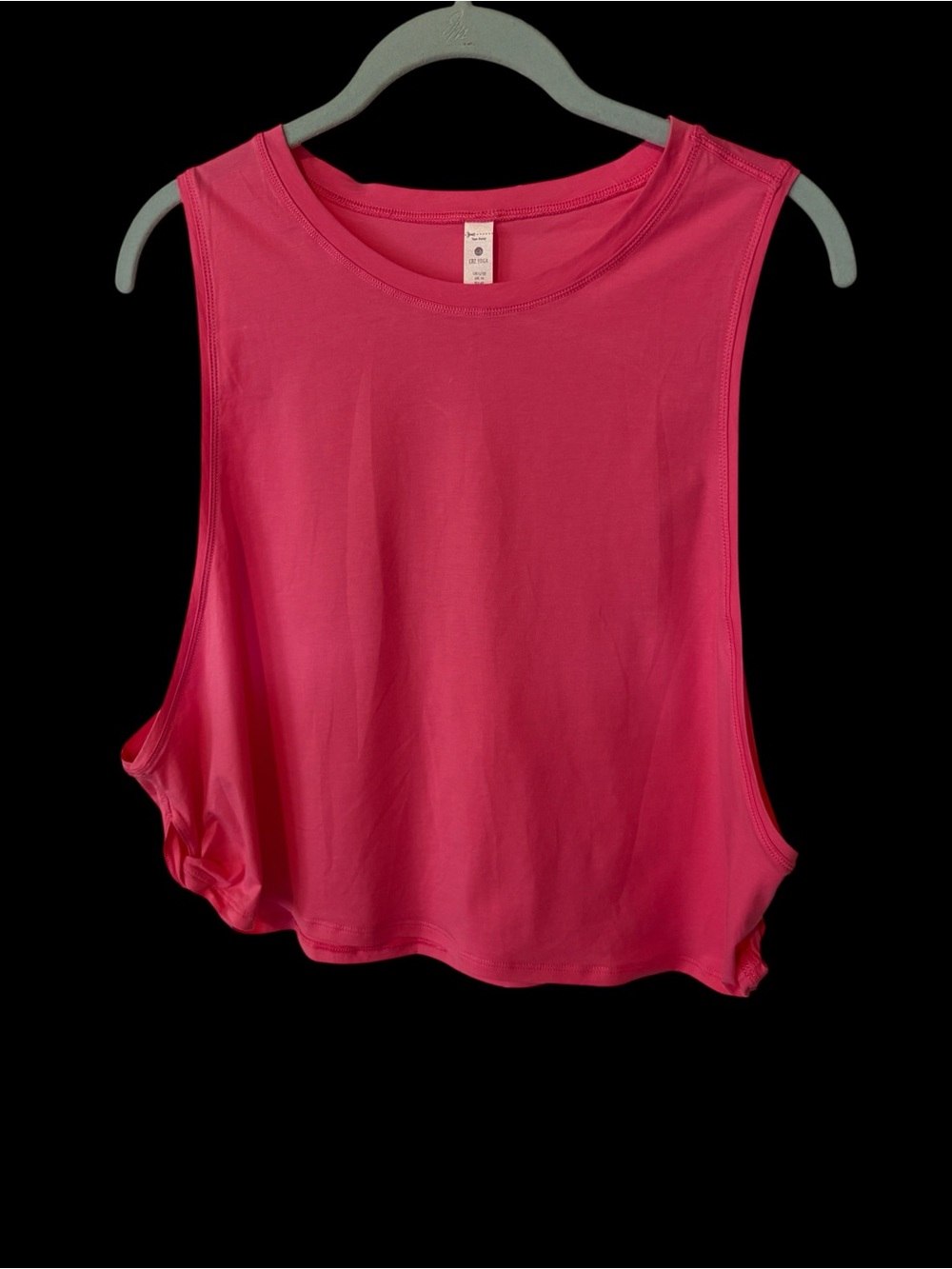 Pink Sleeveless Cropped Muscle Tank  Top
